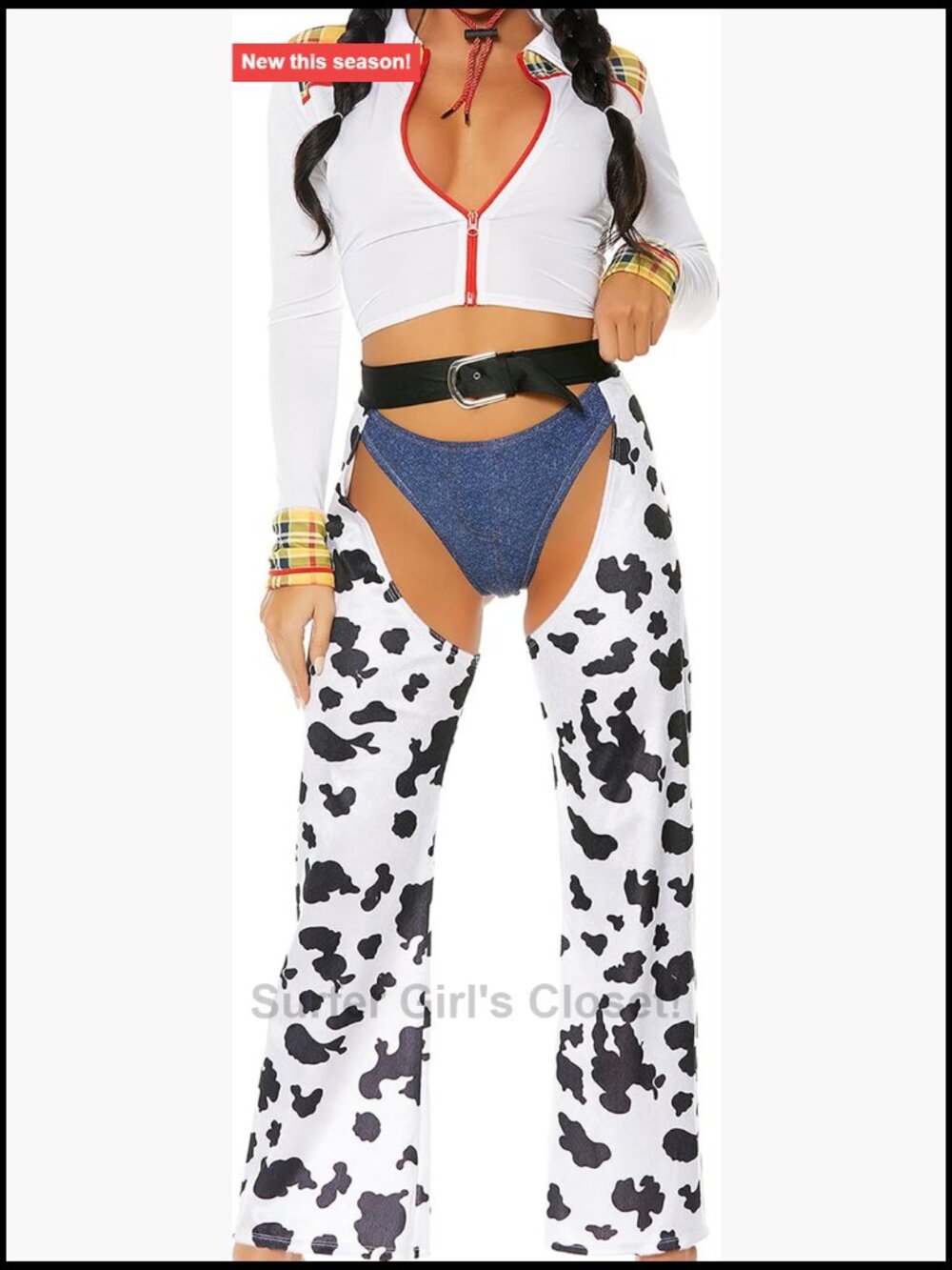 Women's Keep It Light Cowgirl Costume 3pc Halloween Cosplay